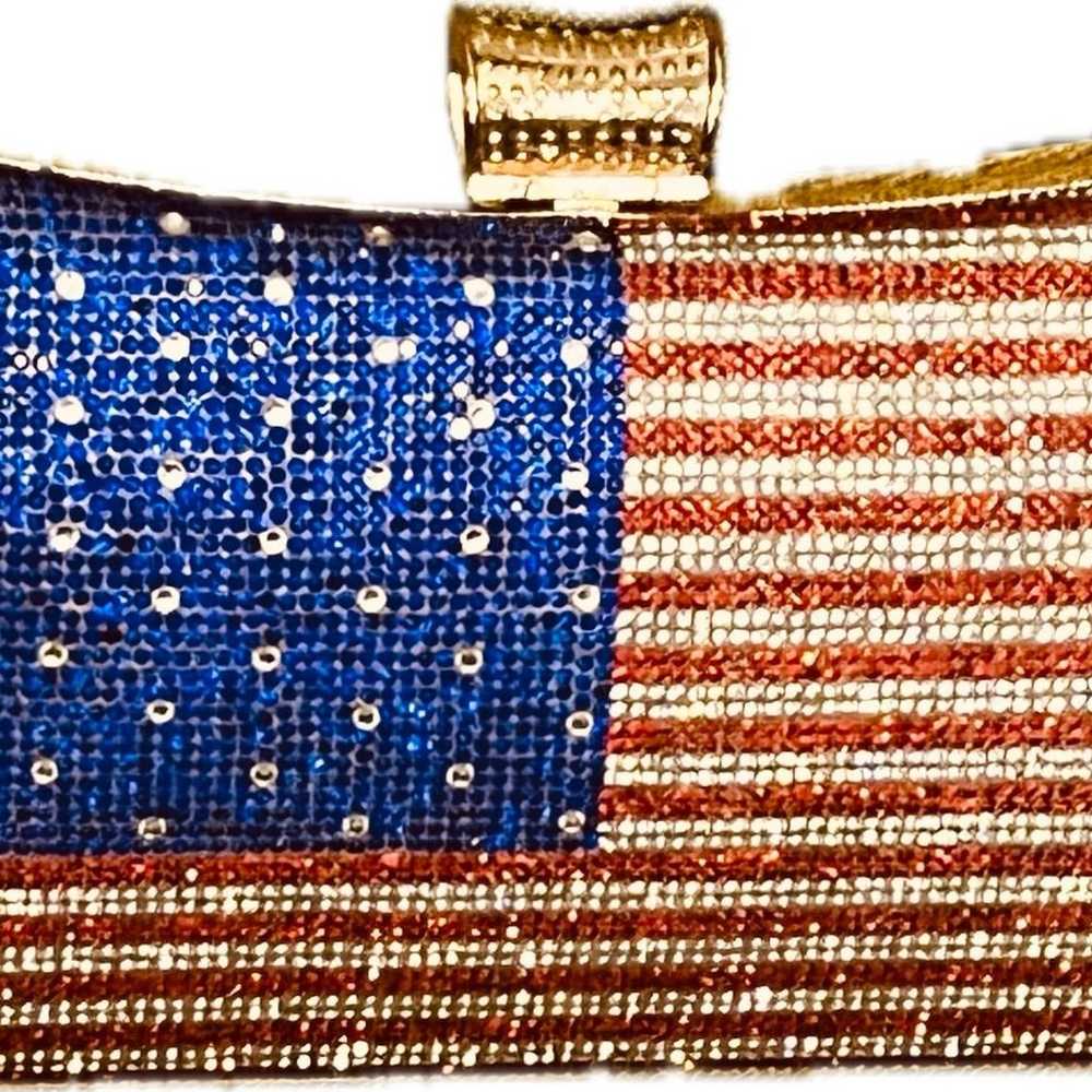 Crystal American flag clutch - image 6