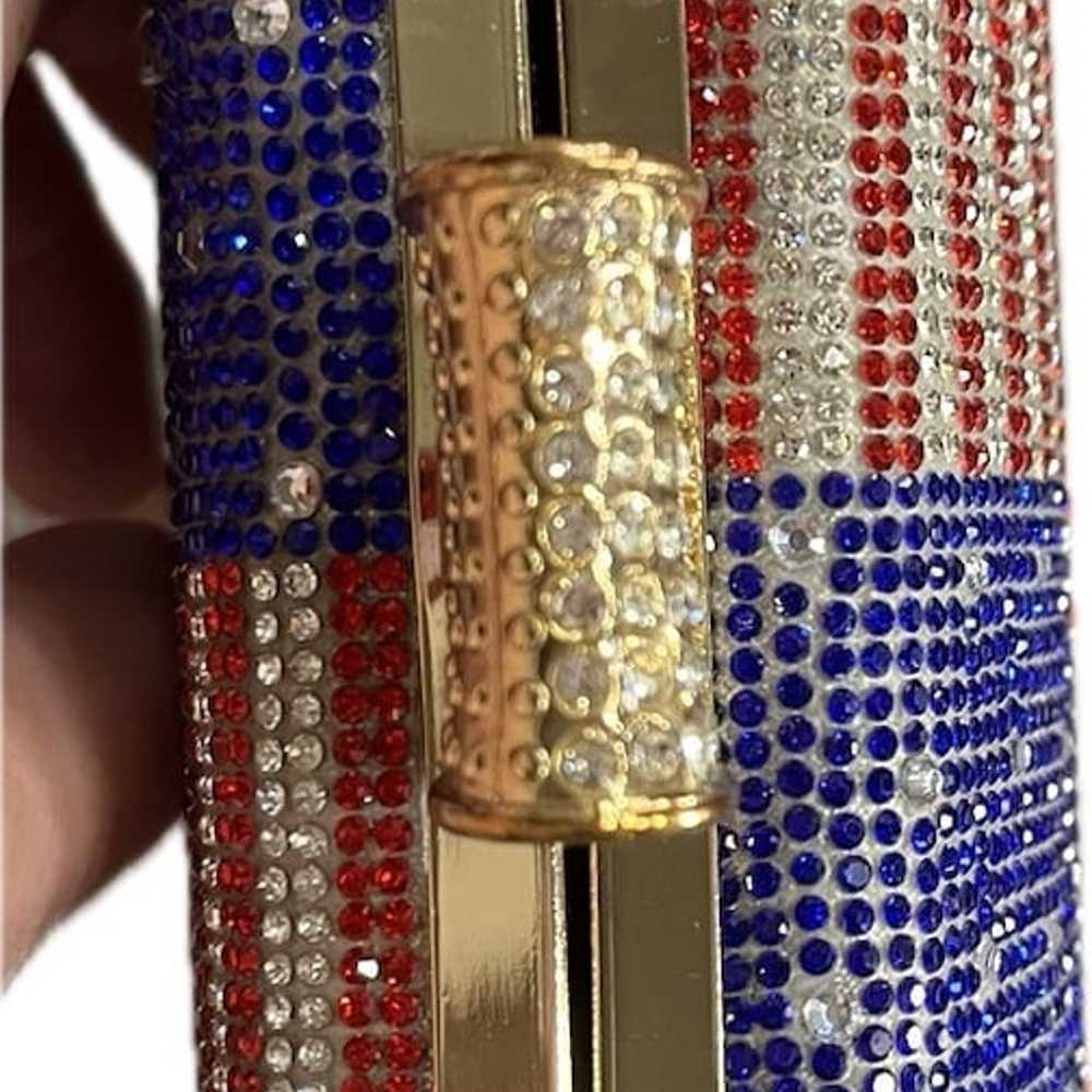 Crystal American flag clutch - image 7