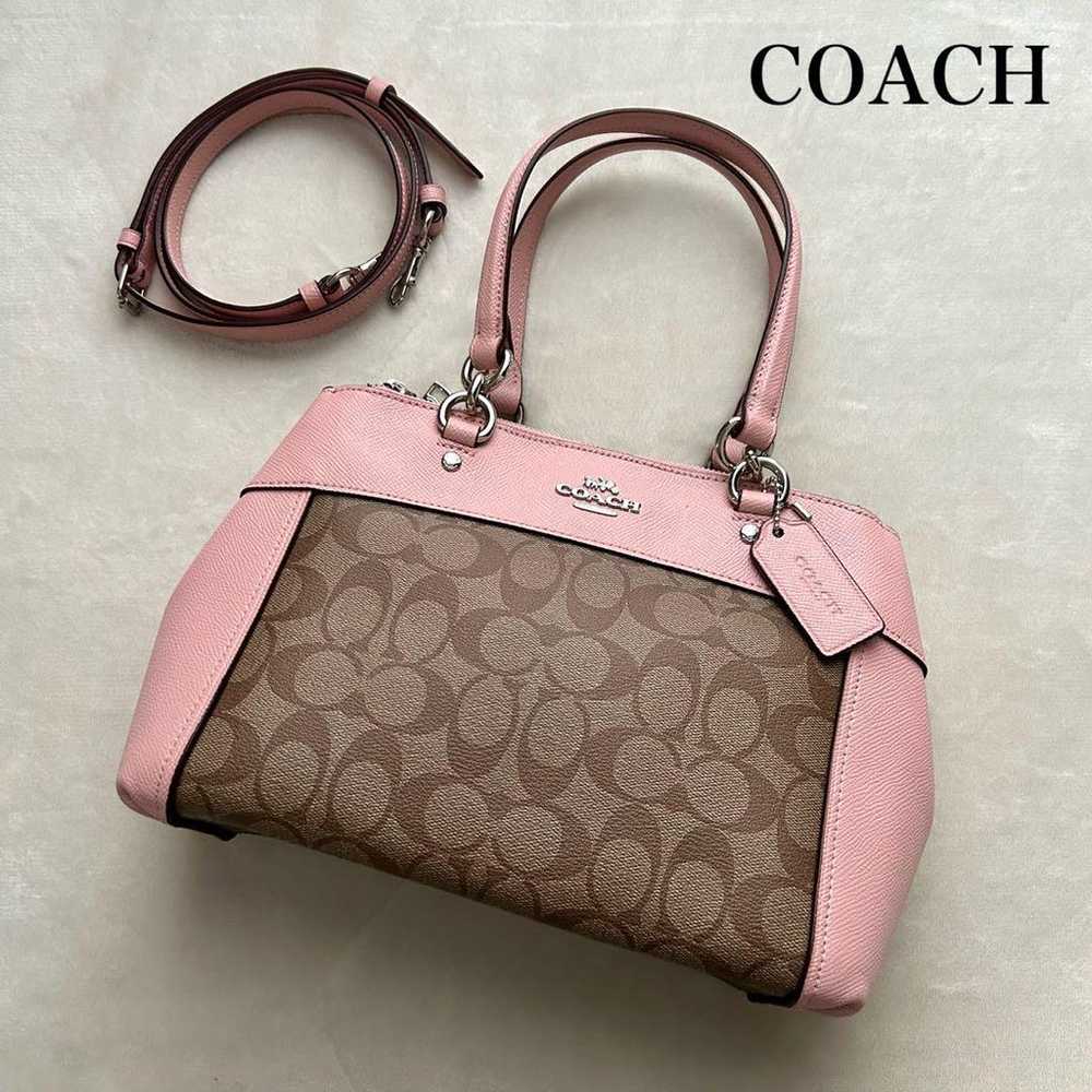 Superb Condition Coach Shoulder Bag Tote Bag PVC … - image 1