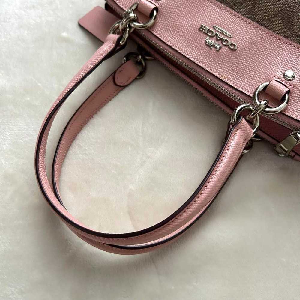 Superb Condition Coach Shoulder Bag Tote Bag PVC … - image 7