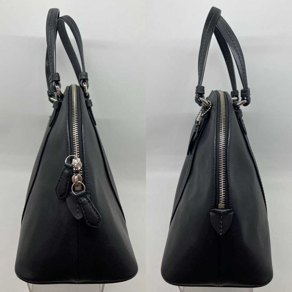 AS7066 COACH Leather Handbag F25671 Black - image 4