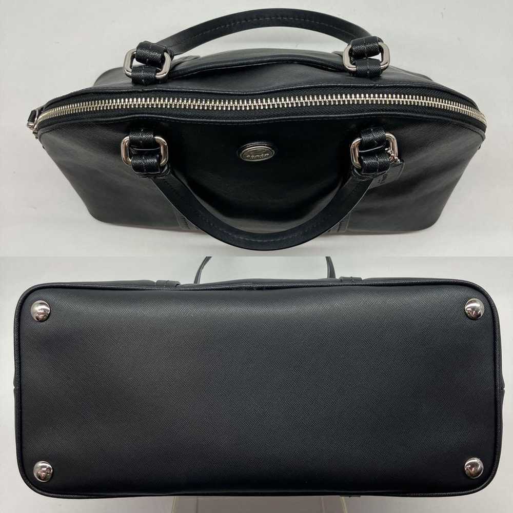 AS7066 COACH Leather Handbag F25671 Black - image 5