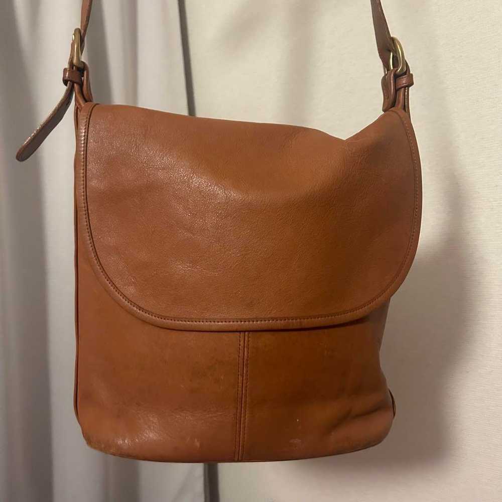 Old Coach Leather Shoulder Bag - image 5