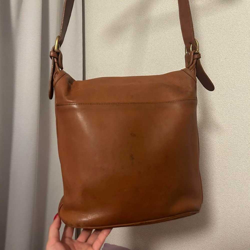 Old Coach Leather Shoulder Bag - image 6