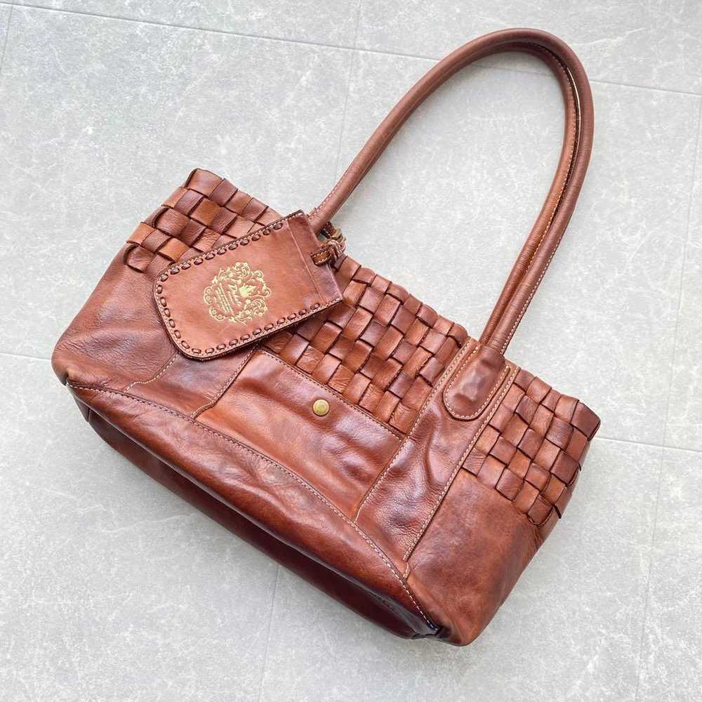 DAKOTA Aaroh Tote Bag Chocolate Dark Brown Genuin… - image 1