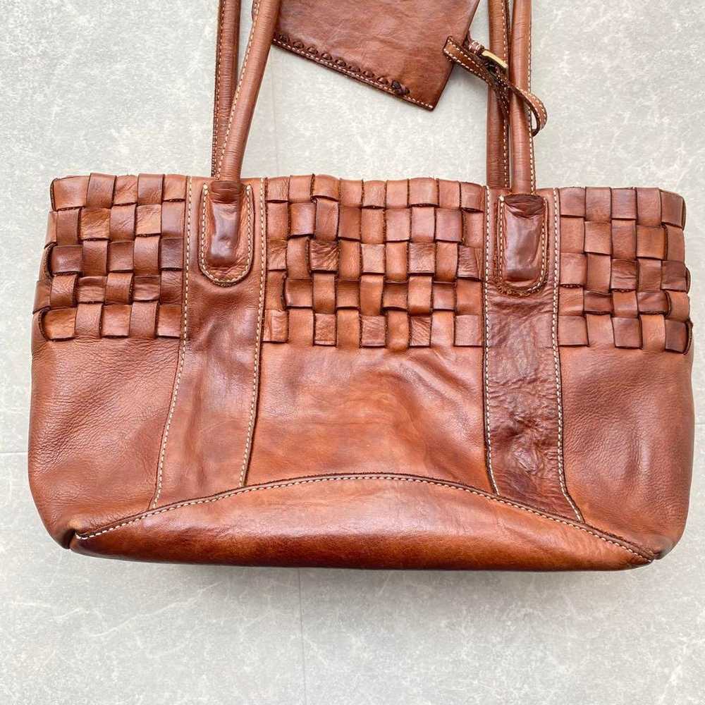 DAKOTA Aaroh Tote Bag Chocolate Dark Brown Genuin… - image 3