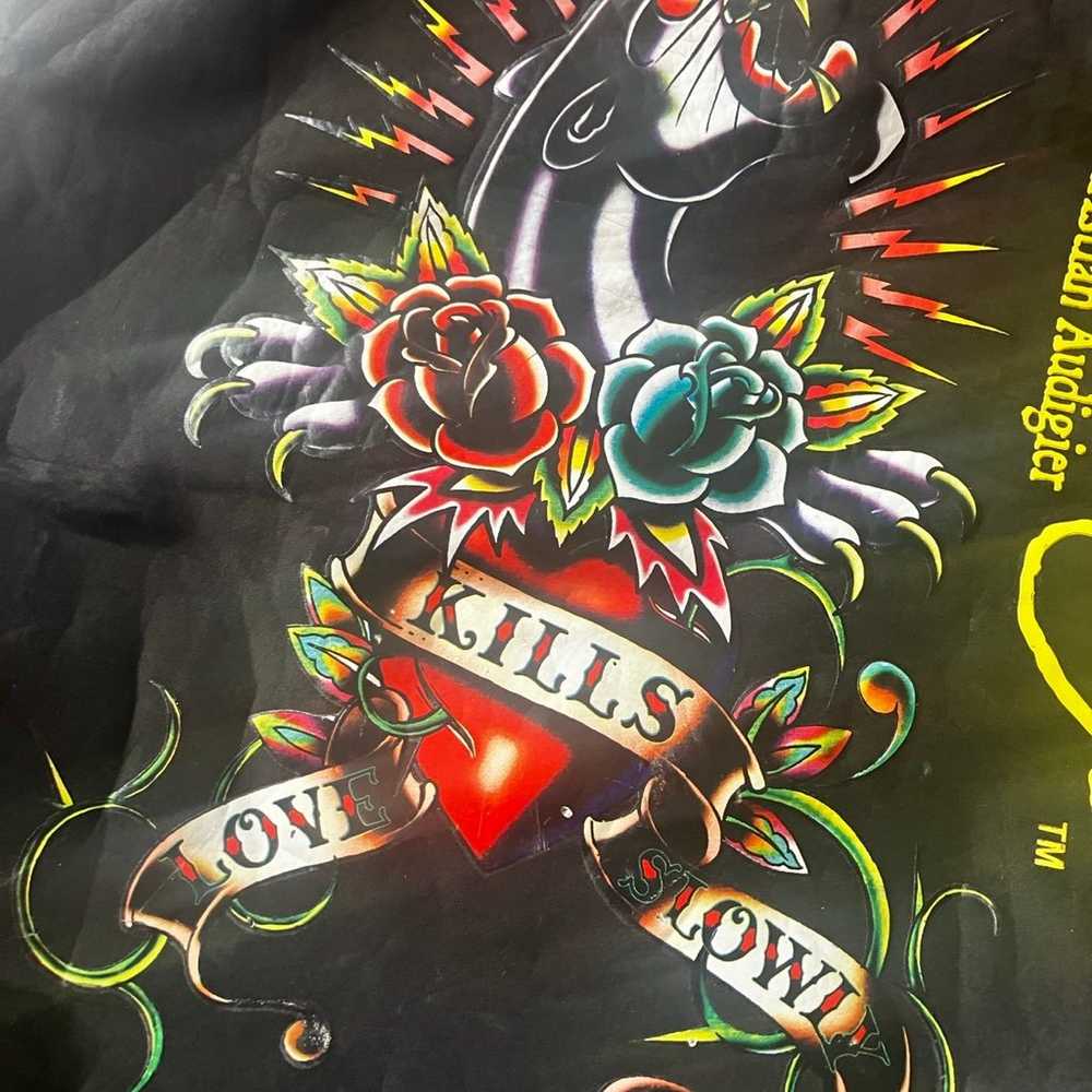 Vintage Ed Hardy Love Kills Slowly Tote Bag Purse… - image 2