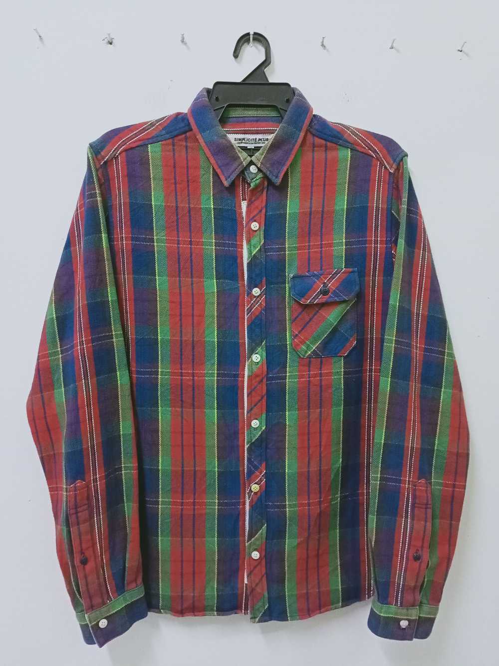 Vintage - Simplicite Plus Checkered Flannel Shirt - image 1