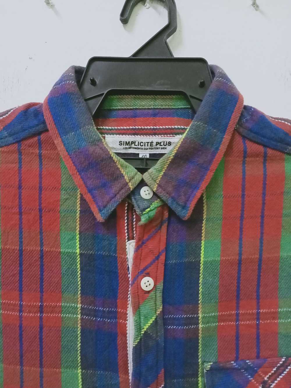 Vintage - Simplicite Plus Checkered Flannel Shirt - image 5