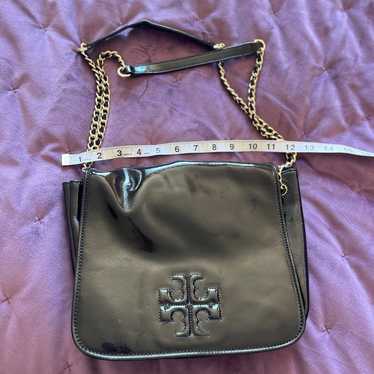 TORY BURCH leather flap shoulder back - image 1