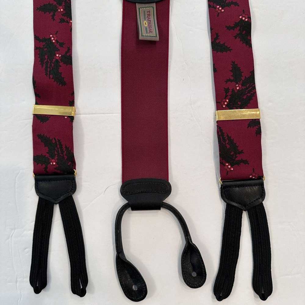 Trafalgar Vtg Trafalgar Braces Burgundy Leather B… - image 3