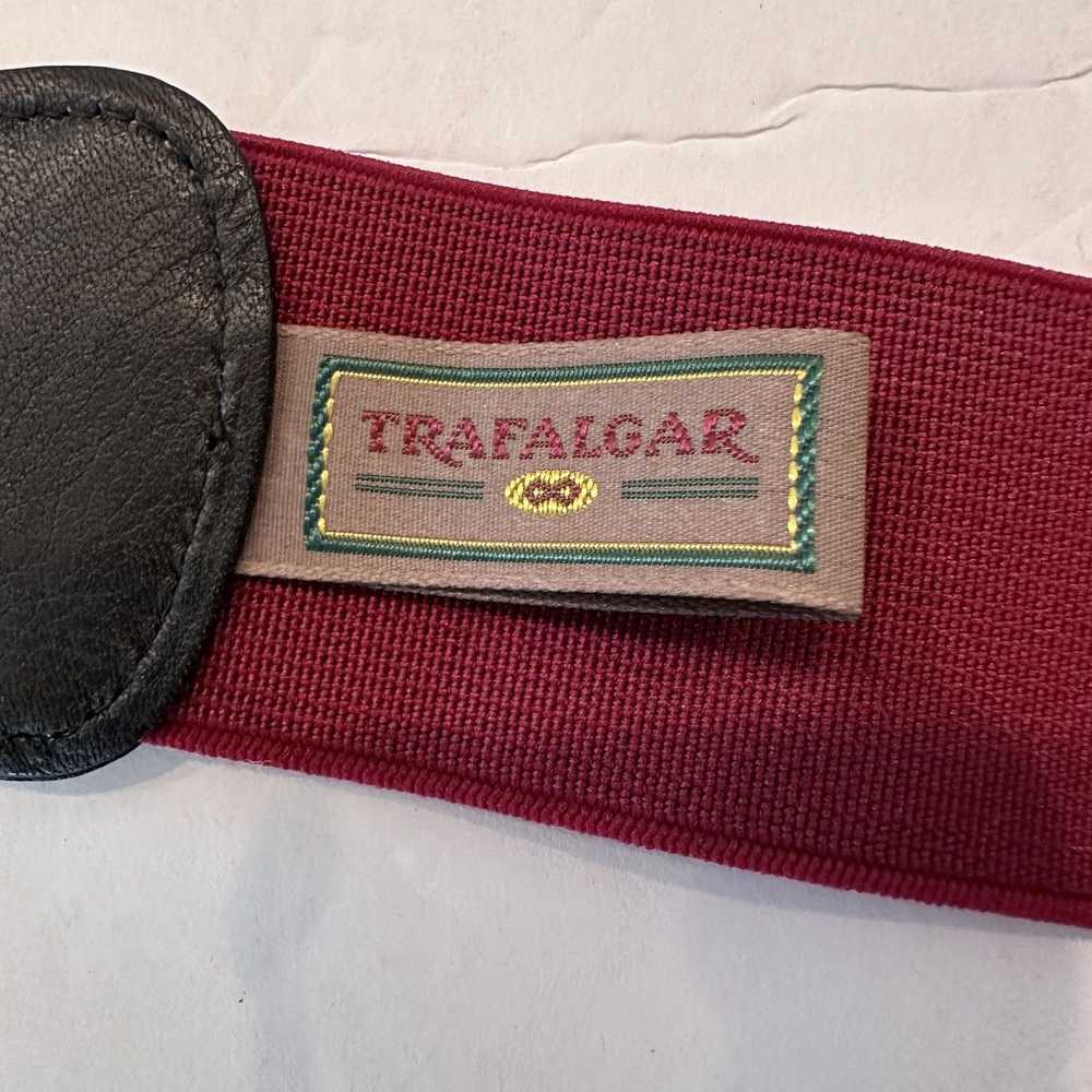 Trafalgar Vtg Trafalgar Braces Burgundy Leather B… - image 5