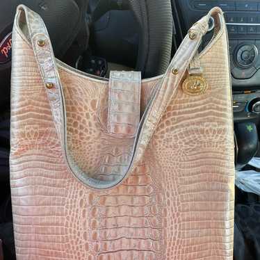 Brahmin leather croc embossed tabitha shoulder bag - image 1