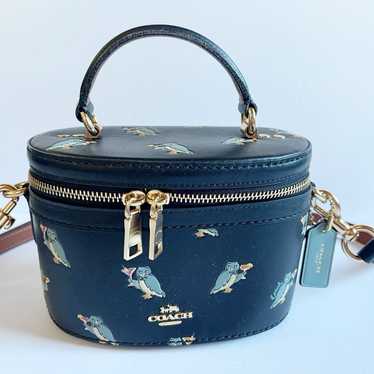 Coach Black Trail Bag Martini Party Blue Owl Cros… - image 1