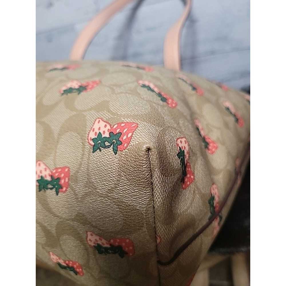 Coach Signature Canvas With Strawberry Print Gall… - image 10