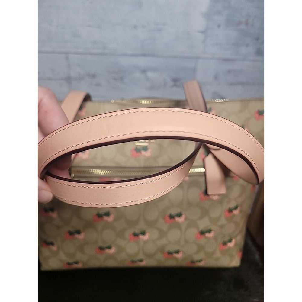 Coach Signature Canvas With Strawberry Print Gall… - image 3