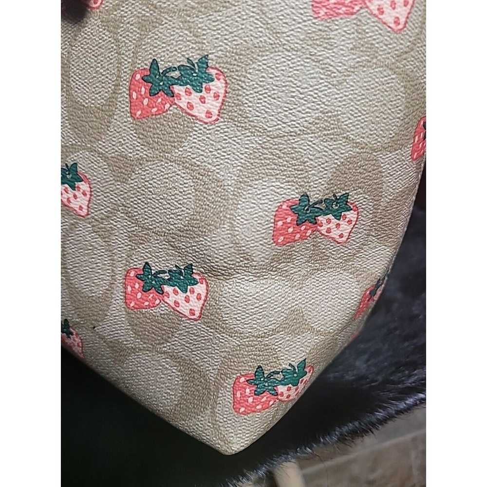 Coach Signature Canvas With Strawberry Print Gall… - image 6