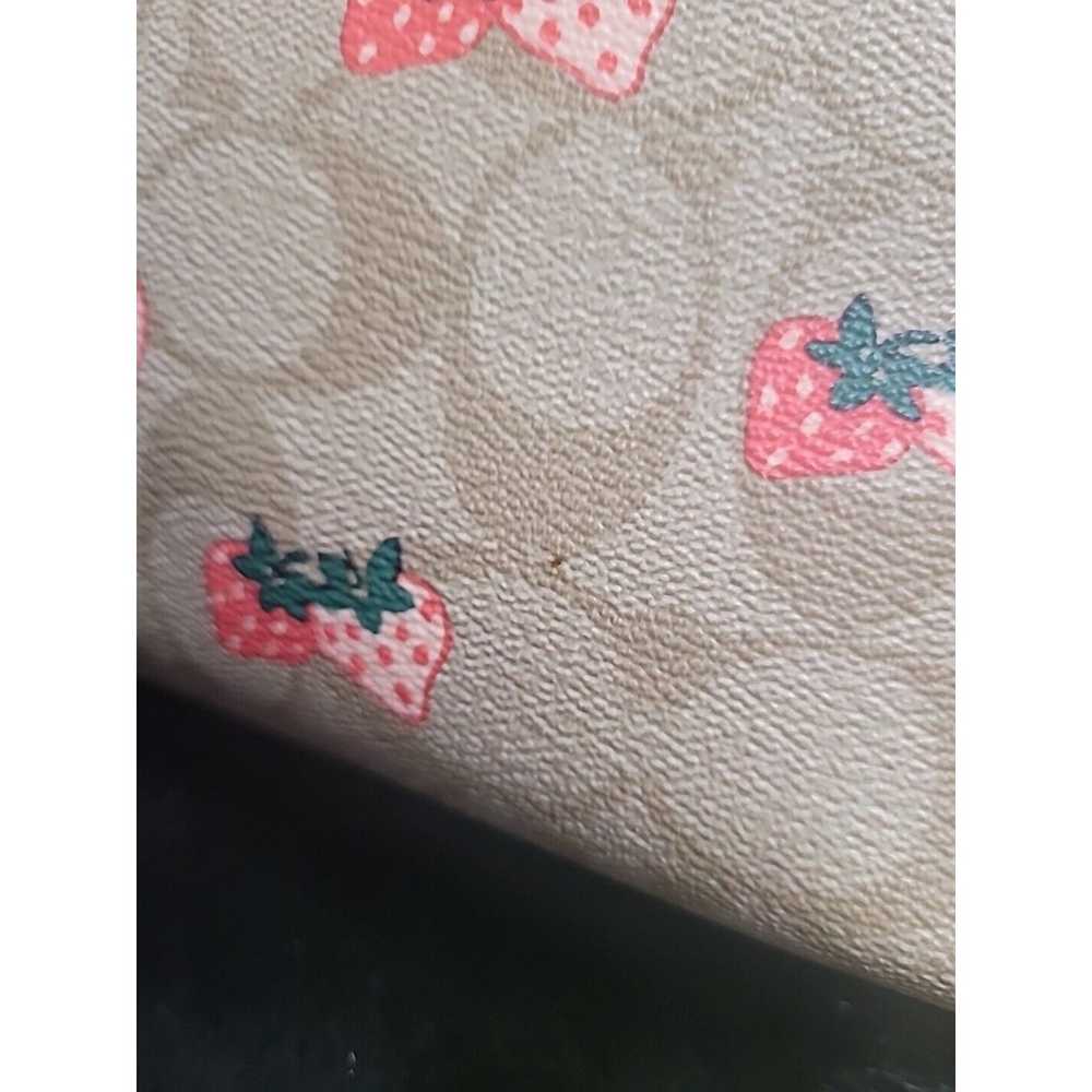 Coach Signature Canvas With Strawberry Print Gall… - image 7