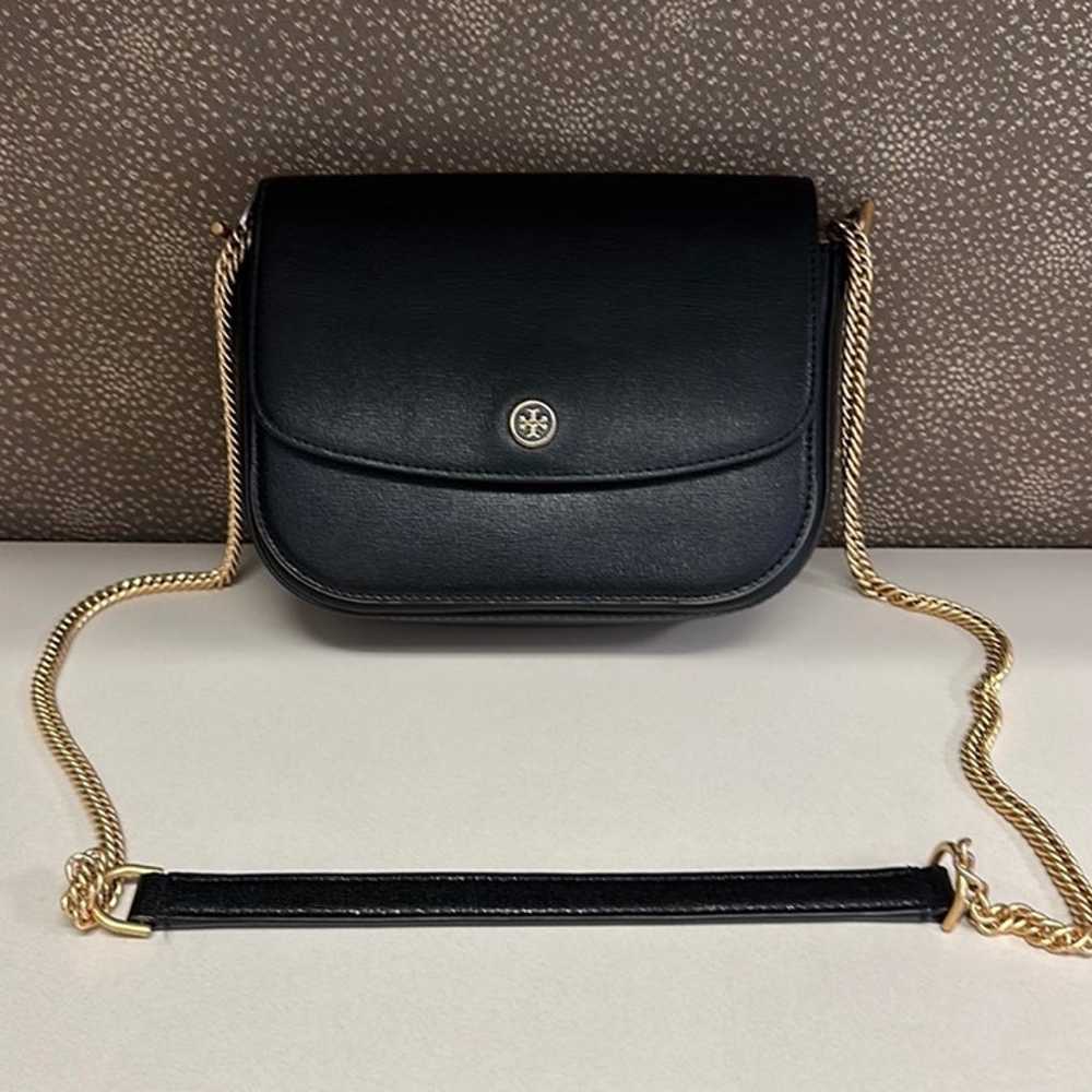 Tory Burch Robinson Convertible Black Leather Sho… - image 3