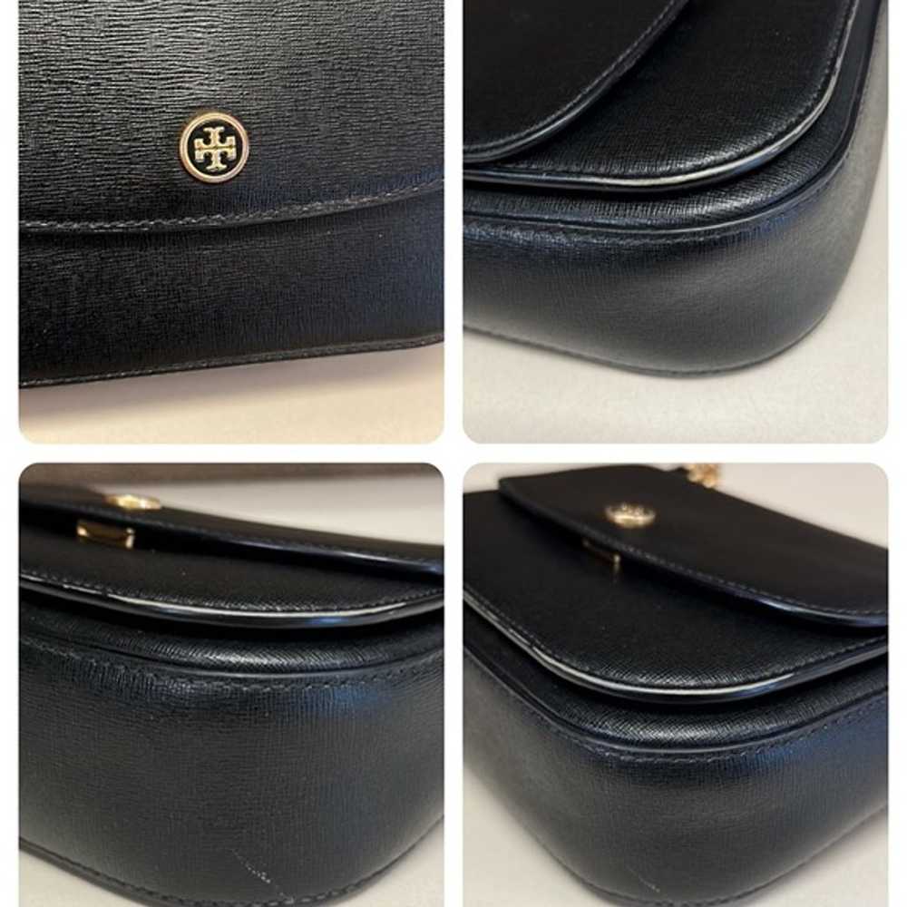 Tory Burch Robinson Convertible Black Leather Sho… - image 9