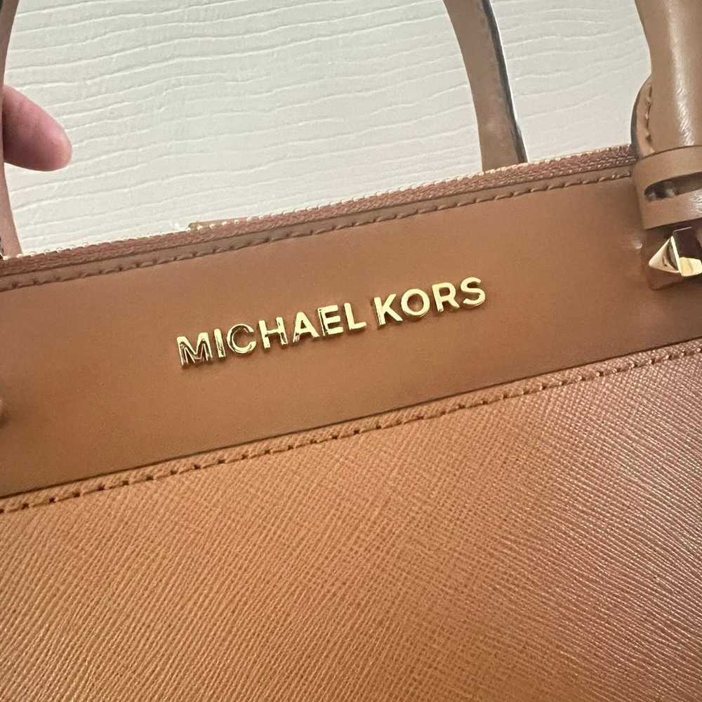 Michael Kors Large Satchel leather purse crossbod… - image 9