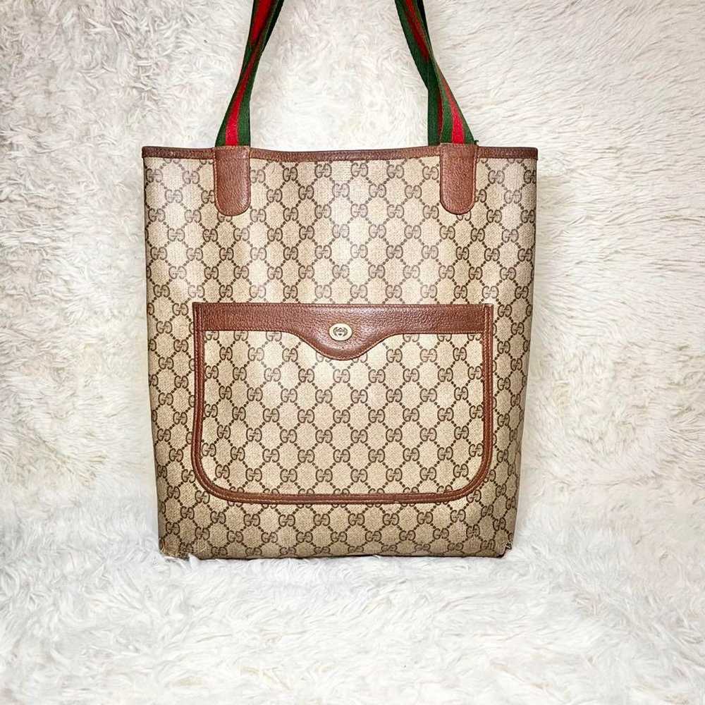 Gucci GG Sherry Line PVC Tote Bag A4 for Commutin… - image 1