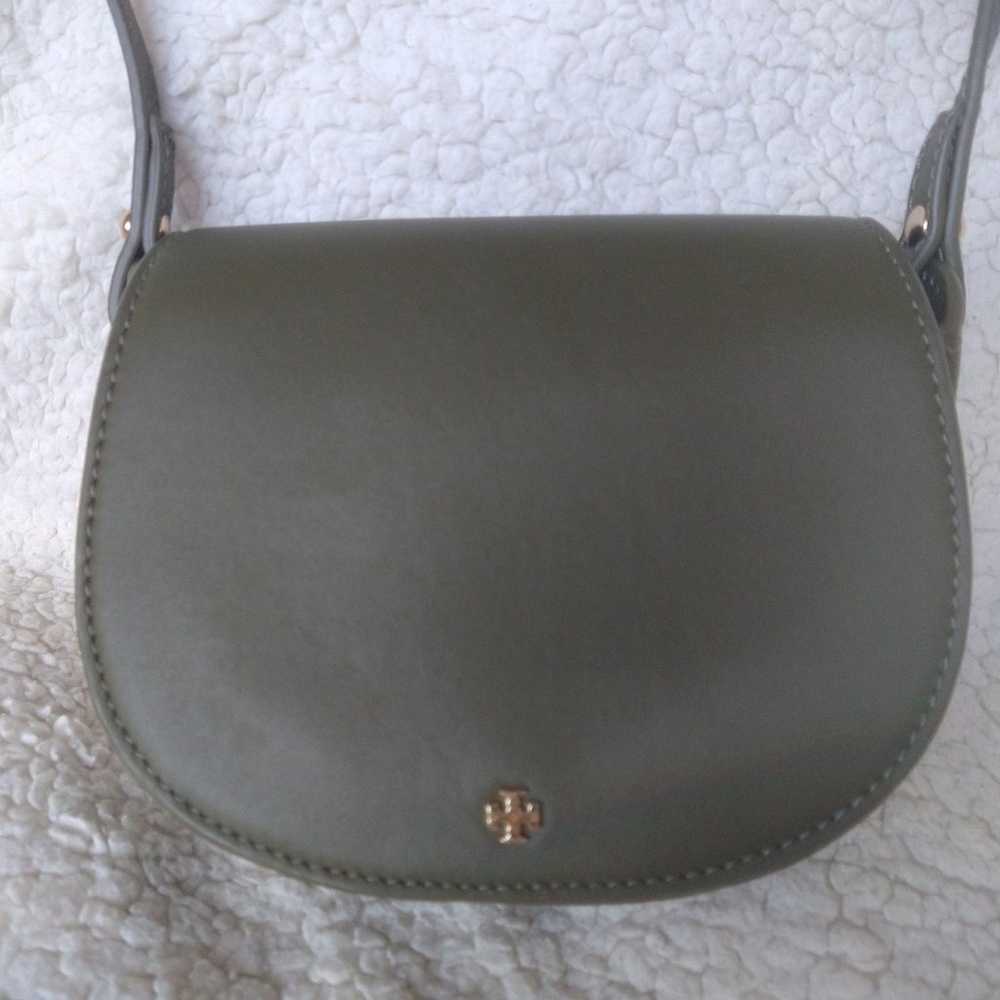 Tory Burch Olive Green Mini Saddle Bag - image 2