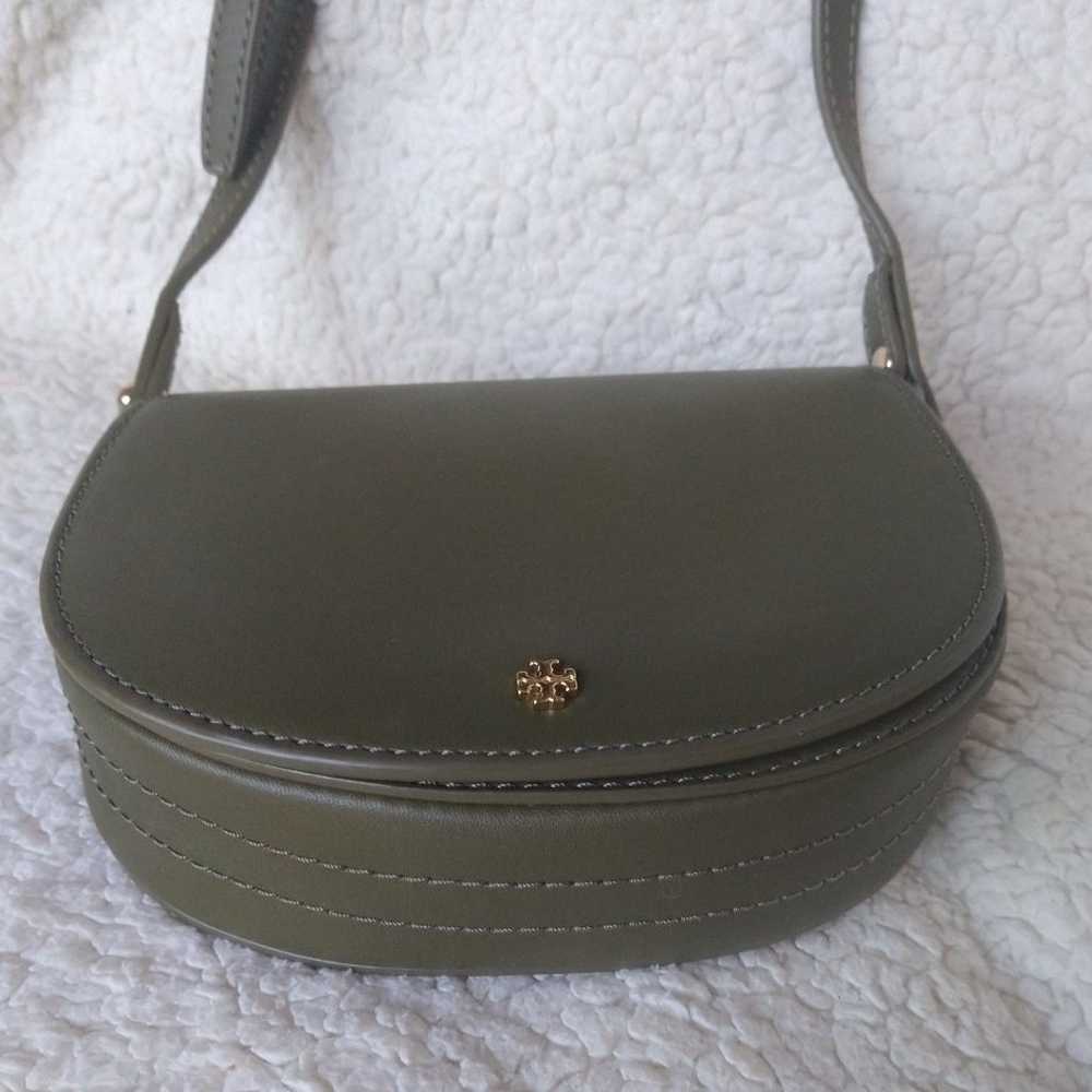 Tory Burch Olive Green Mini Saddle Bag - image 4