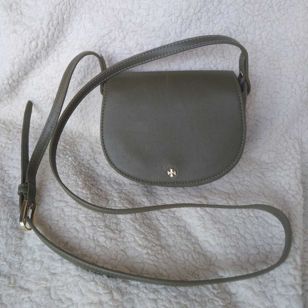 Tory Burch Olive Green Mini Saddle Bag - image 5