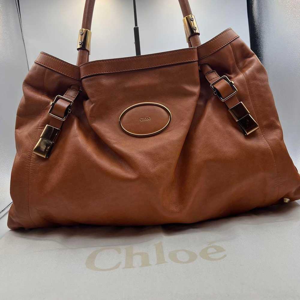 【Excellent Condition】Chloe Victoria Handbag Leath… - image 2