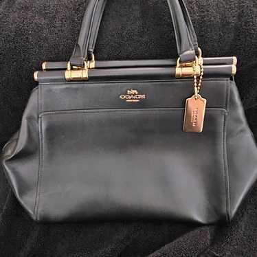 Coach Black Leather Satchel