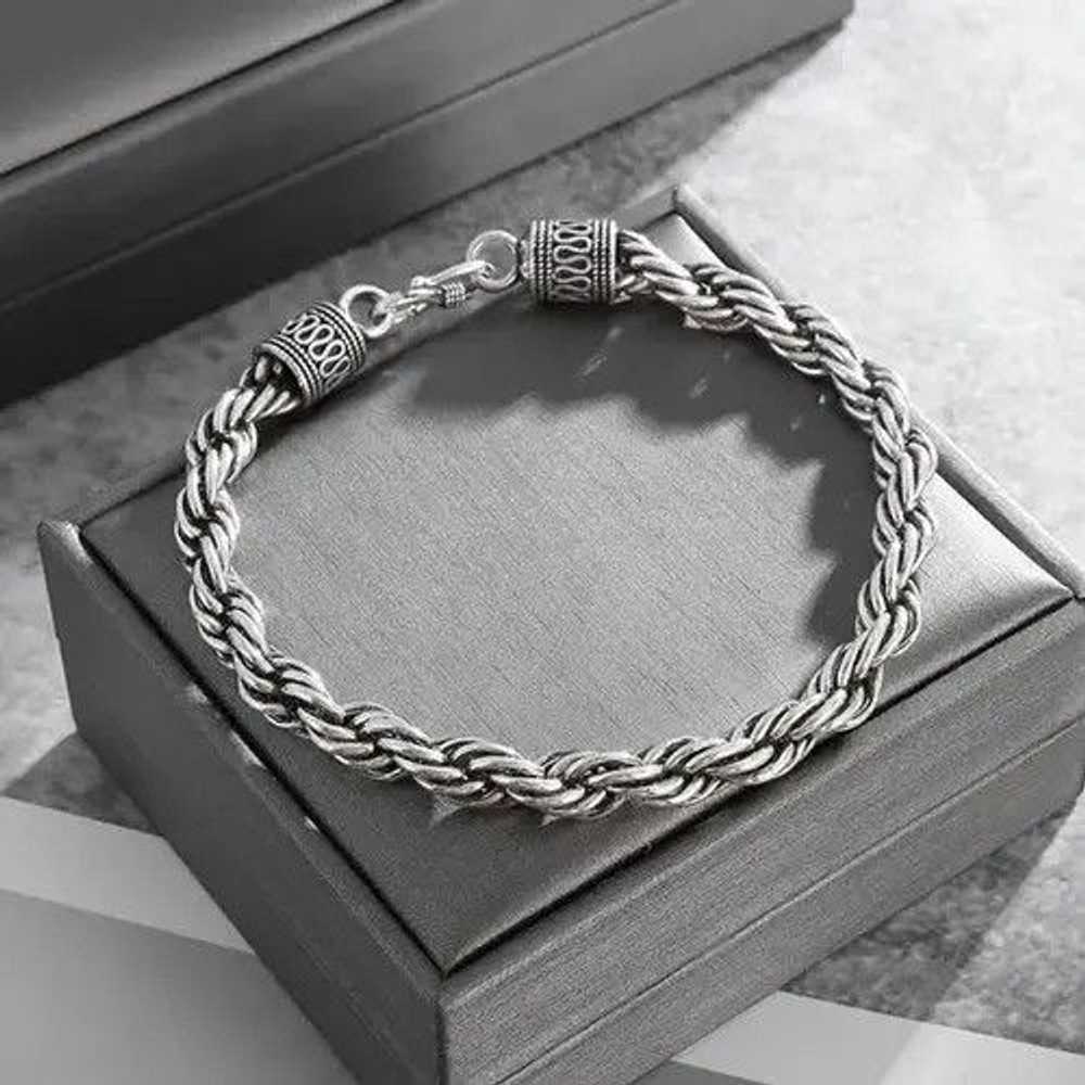 Streetwear Y2k Metal Braided Chain Bracelet - image 1