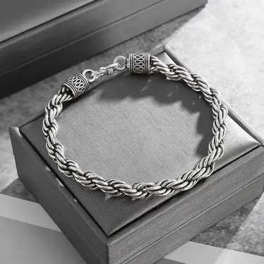 Streetwear Y2k Metal Braided Chain Bracelet - image 1