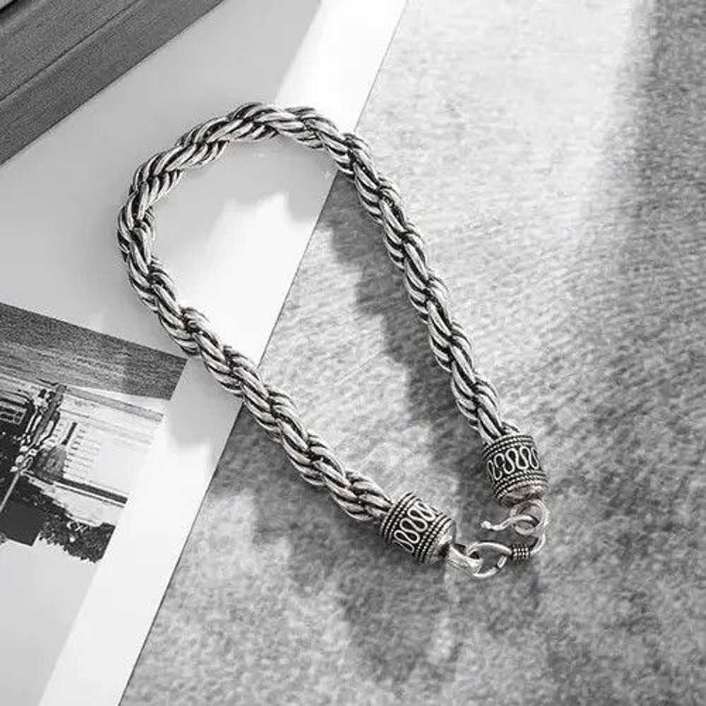 Streetwear Y2k Metal Braided Chain Bracelet - image 2