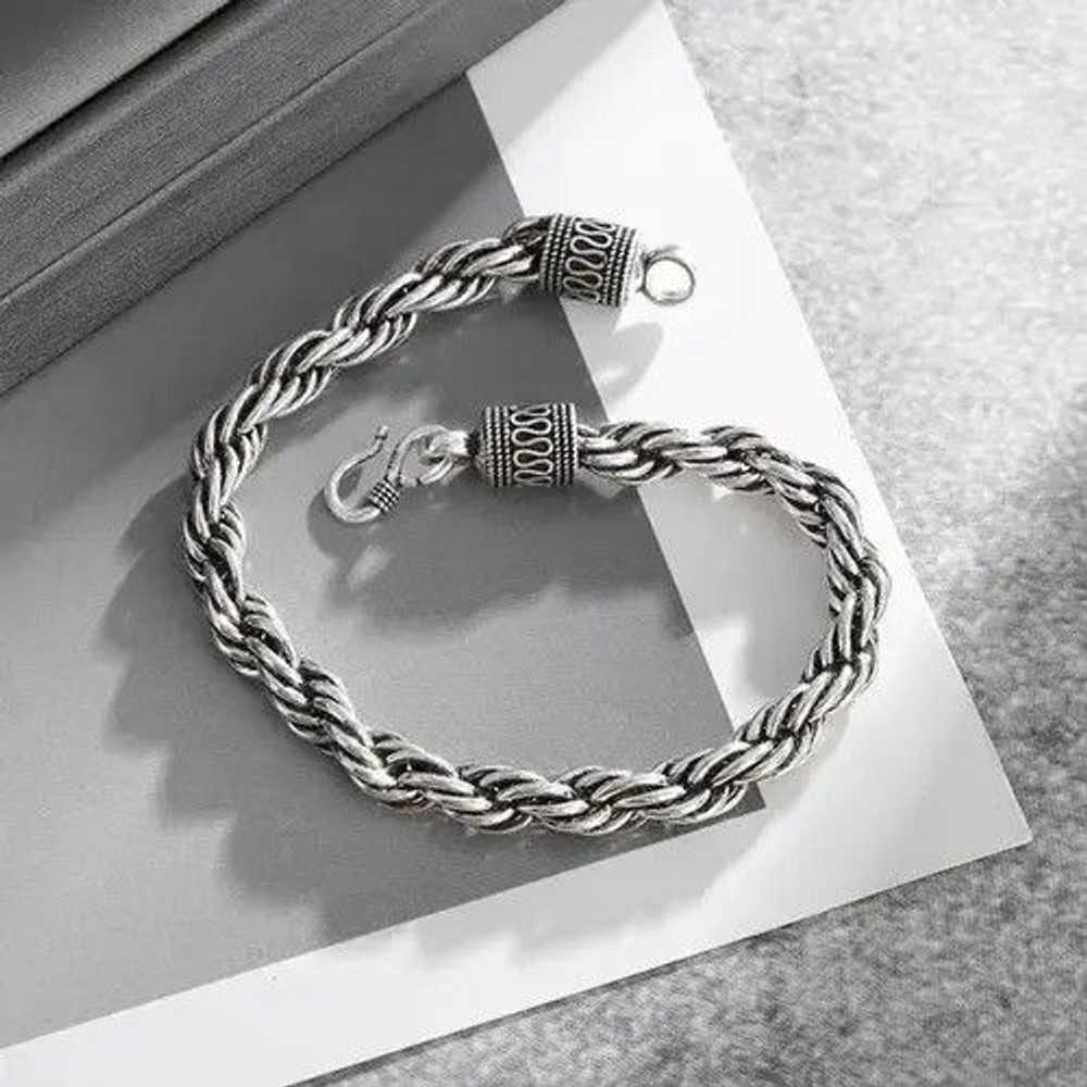 Streetwear Y2k Metal Braided Chain Bracelet - image 4