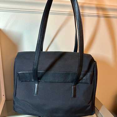 Tumi black leather laptop bag - image 1