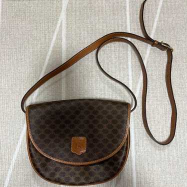 CELINE Macadam Pattern Shoulder Bag Brown - image 1