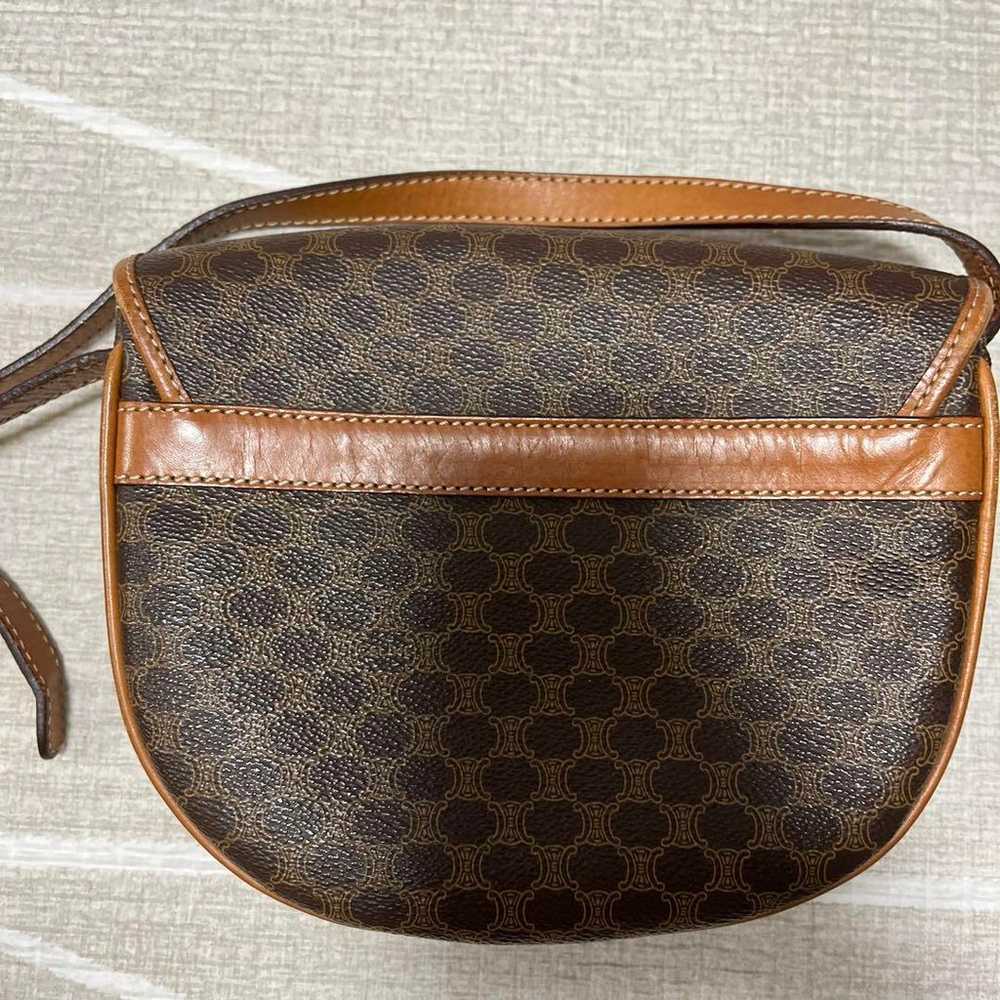 CELINE Macadam Pattern Shoulder Bag Brown - image 8