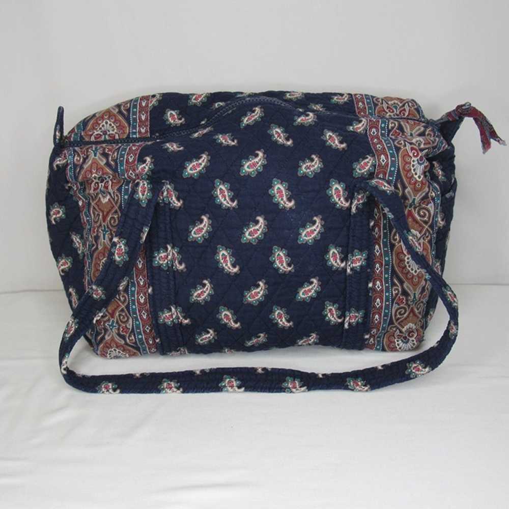 Vera Bradley Vintage NAVY Paisley Small Duffle Bag - image 1