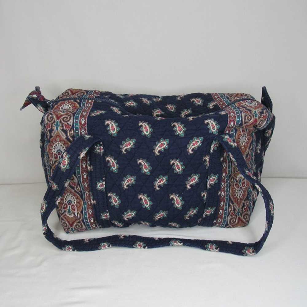 Vera Bradley Vintage NAVY Paisley Small Duffle Bag - image 3