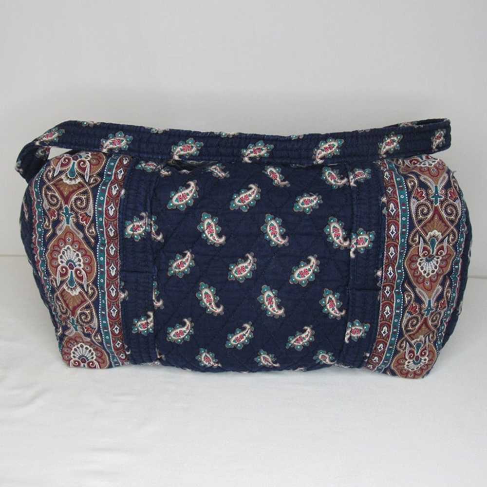 Vera Bradley Vintage NAVY Paisley Small Duffle Bag - image 5