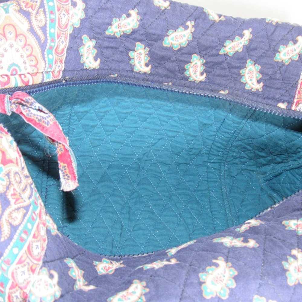 Vera Bradley Vintage NAVY Paisley Small Duffle Bag - image 6