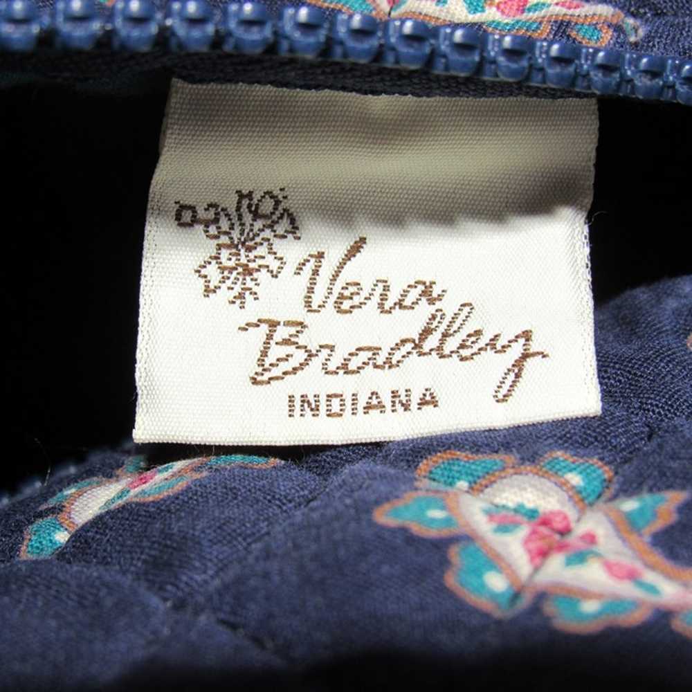 Vera Bradley Vintage NAVY Paisley Small Duffle Bag - image 8