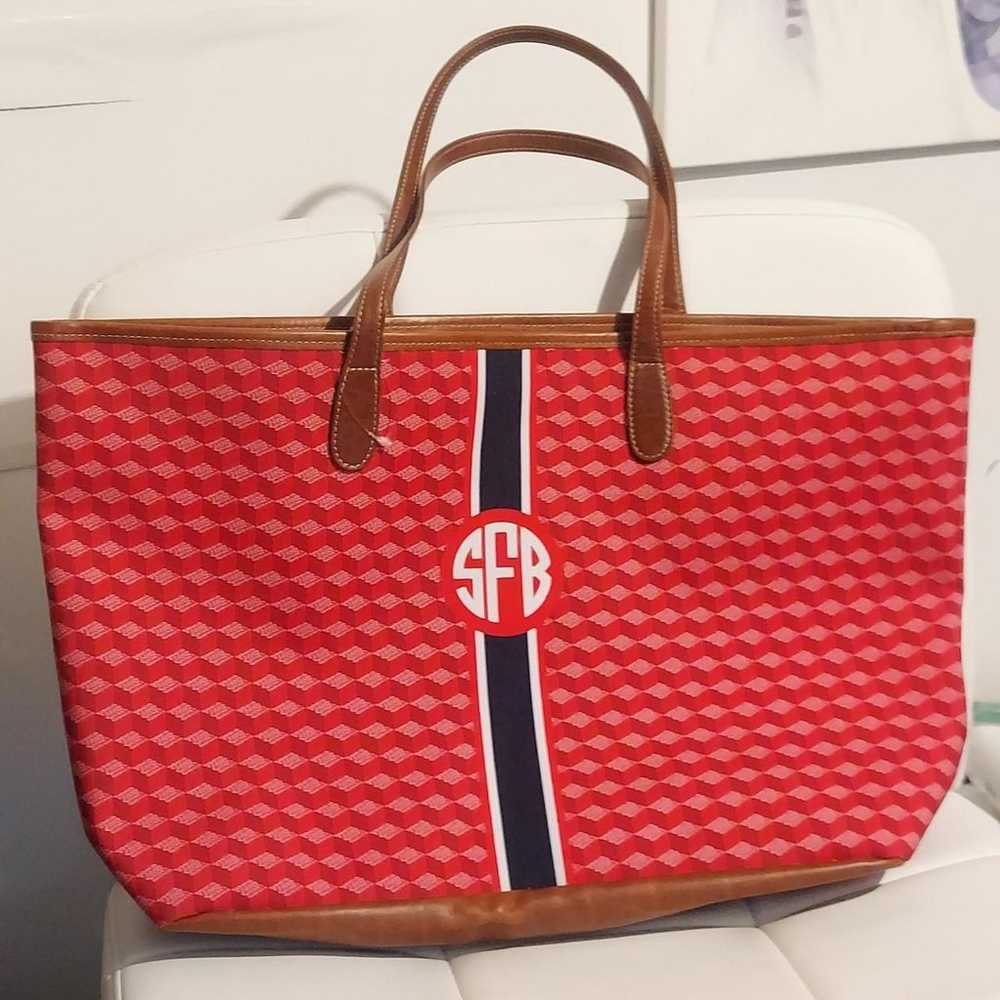 Barrington St. Anne Tote Women's Red White SFB Mo… - image 1