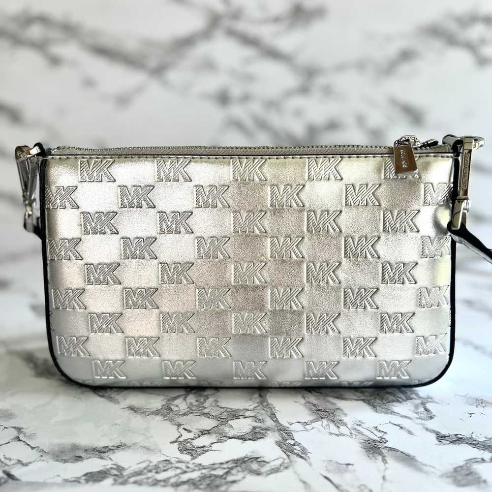 Michael Michael Kors Silver Jet Set and Zip Pouch… - image 2