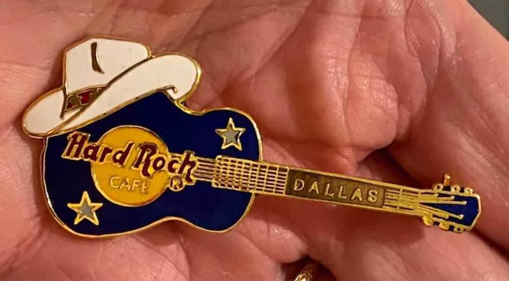 Hard Rock Cafe Guitar Enamel Pin Brooch Dallas Co… - image 4