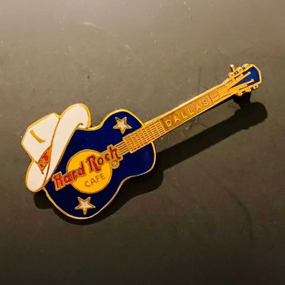 Hard Rock Cafe Guitar Enamel Pin Brooch Dallas Co… - image 5