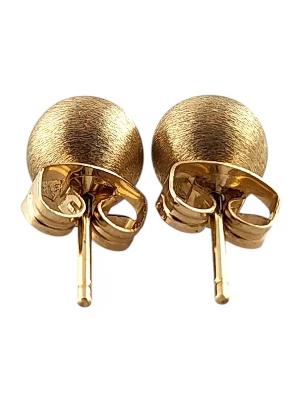 14 Karat Yellow Gold Ball Stud Earrings # 19385 - image 3