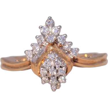 Diamond Cluster Ring in Yellow Gold