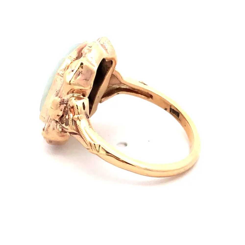 Estate 1940's Opal ring in 10K yellow gold - image 2